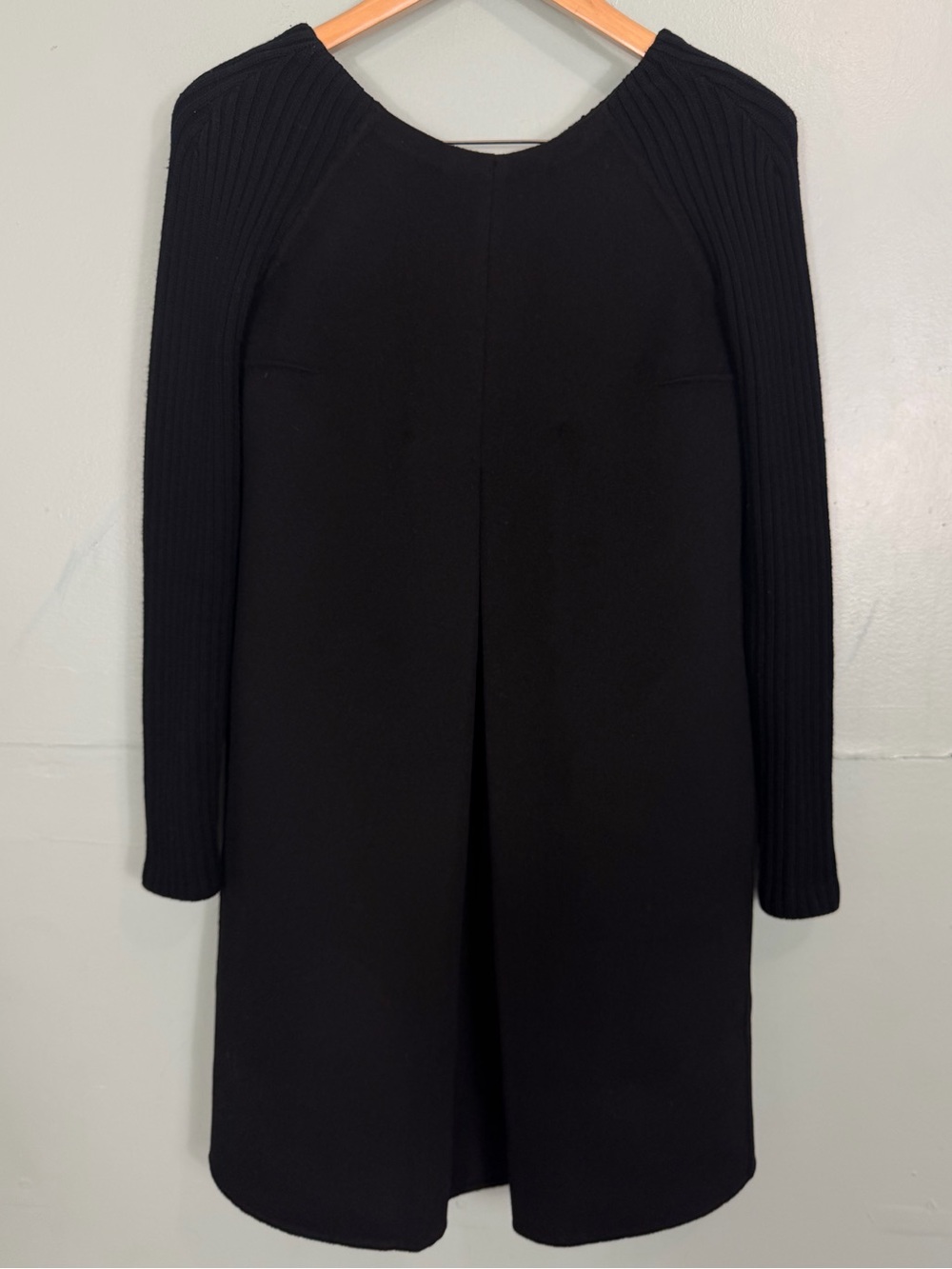 TSE Cashmere Long Sleeve Midi Dress Black Pullover Women Size 2‎